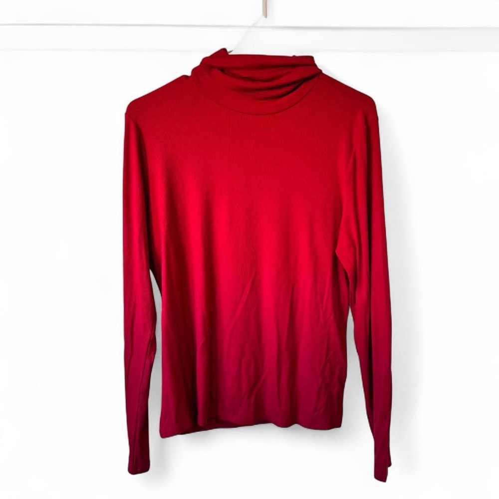 Time and Tru Vibrant Red Turtleneck
